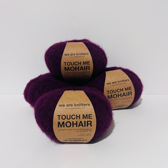 NWT We Are Knitters Touch Me Mohair Bordeaux Maroon Lace Weight Yarn Bundle 4 - Picture 3 of 15